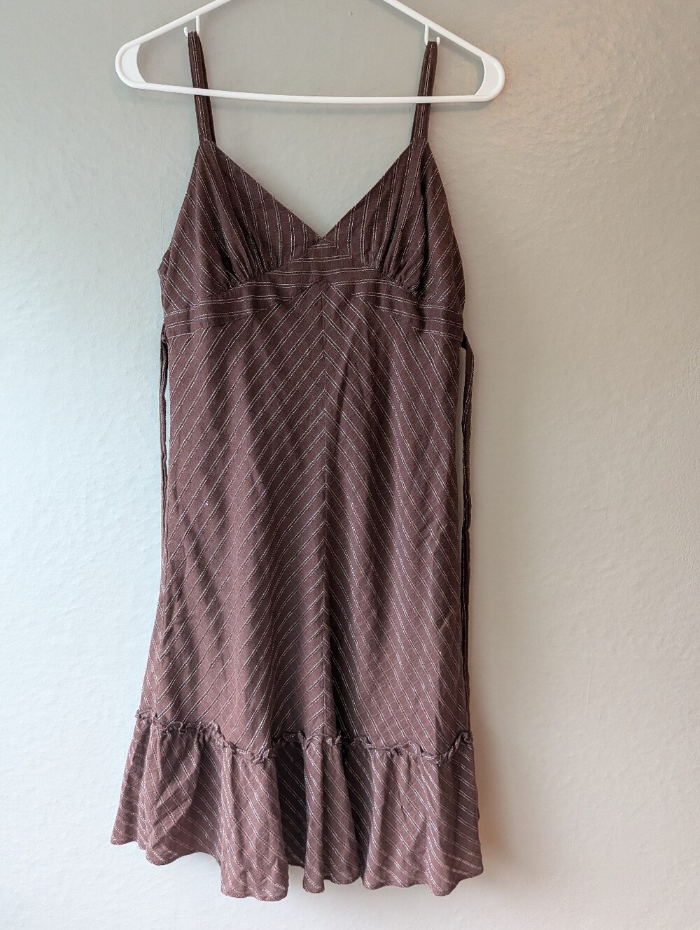Gap Brown Striped Spaghetti Strap Dress